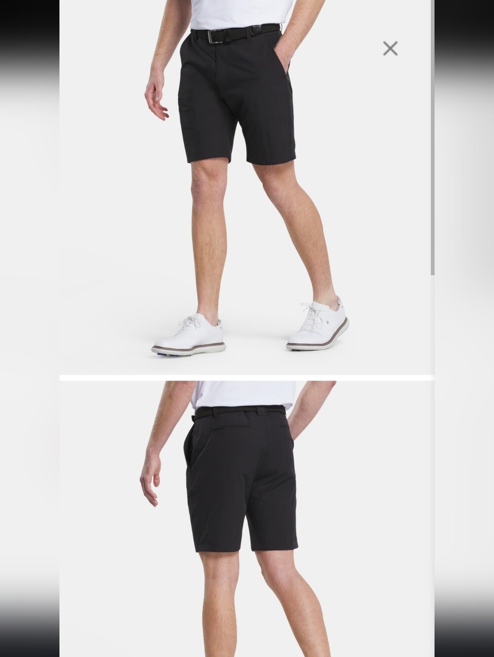 FootJoy FJ Men's Lightweight Performance Golf Shorts Flat Front Black SIZE W-34.